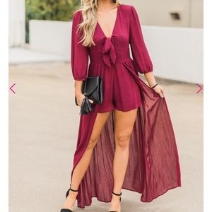 Maroon Romper. Never been worn